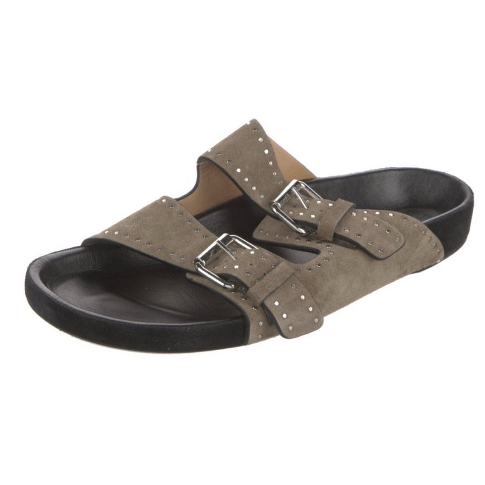 Isabel Marant Suede Studed Sandals. Neutral Color - Picture 4 of 6